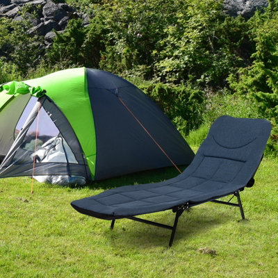 Costway Folding Camping Cot W/ Detachable Mattress & 6-Position Adjustable Backrest - 8