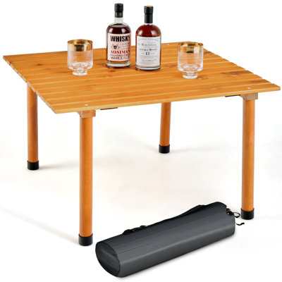 Wood roll shop top table