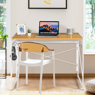 Foldable study deals desk and chair