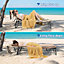 Costway Folding Face Down Tanning Chair Adjustable Beach Lounge Chair W/ Face Hole