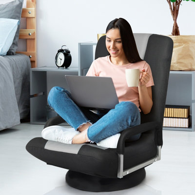 Costway Folding Floor Gaming Sofa Chair 6-Position Adjustable