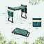 Costway Folding Garden Kneeler Seat Soft EVA Pad Bench w/ 2 Large Tool Pouches