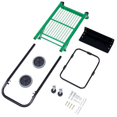 Costway Folding Hand Truck Height Adjustable Heavy Duty Steel 90kg Capacity Portable - 9