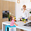 Costway Folding Kids Kitchen Step Stool Height Adjustable Toddler Kitchen Wooden Helper