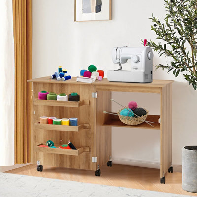 Folding sewing table discount