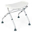 Costway Folding Shower Stool Height Adjustable Bath Chair Non-Slip Shower Seat Portable