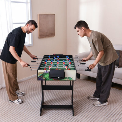 COSTWAY Foosball Table Game Set Foldable Football Table w/ Colorful Players - 7