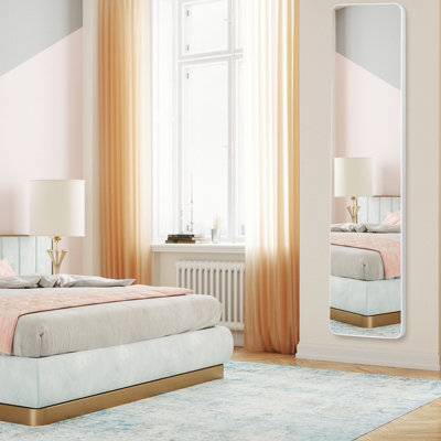 Costway Full Length Dressing Mirror Full Body Mirror Freestanding Wall Mounted - 9