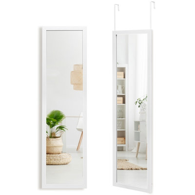 Costway Full Length Mirror Full Body Dressing Mirror Door Over the Door & Wall Hanging