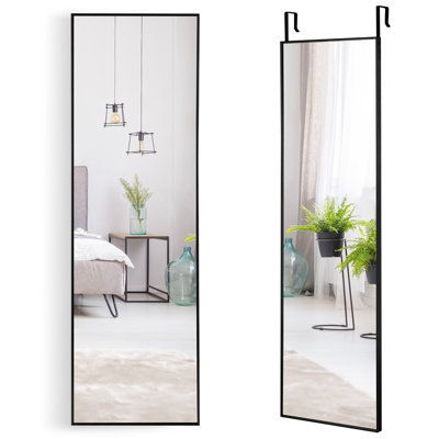 Costway Full-length Over the Door Mirror Hanging or Wall-mounted ...