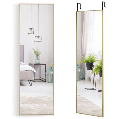 Costway Full-length Over the Door Mirror Hanging or Wall-mounted Dressing Mirror