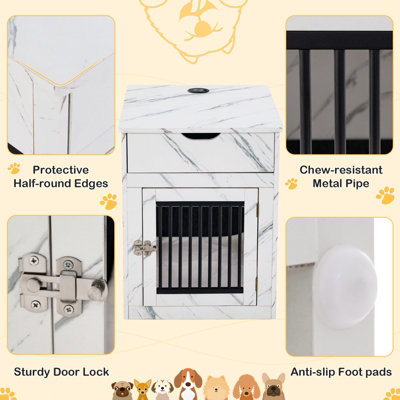 Picture Idea: Costway Furniture Style Dog Crate Indoor Dog House Cage Side