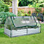 Costway Galvanized Raised Garden Bed Outdoor Planter Box Kit with Greenhouse