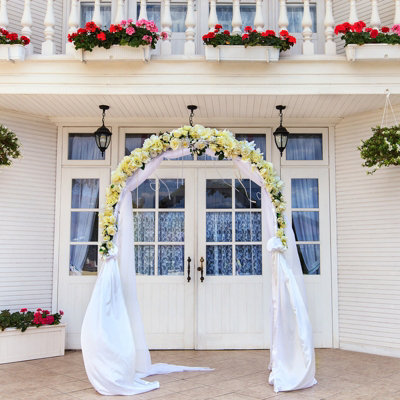 Costway Garden Arch Metal Frame Decoration Trellis Stand Vines Climbing Plants Archway