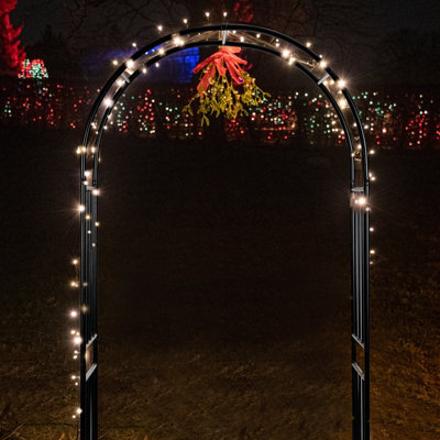 Costway Garden Arch Metal Frame Decoration Trellis Stand Vines Climbing Plants Archway