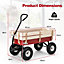 Costway Garden Cart W/ Rotatable Handle Outdoor Cargo Wagon 150kg Weight Capacity