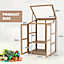Costway Garden Cold Frame Portable Mini Wooden Greenhouse with 2 Removable Shelves