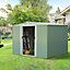 Costway Garden Metal Storage Shed Outdoor Storage House w/ Sloping Roof Sliding Doors