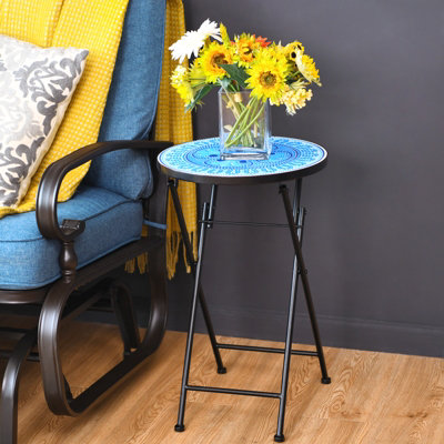 Mosaic outdoor side table discount