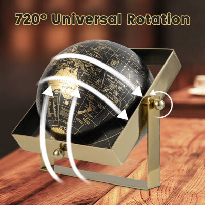 Costway Geographic 10 Inch World Globe 720 Swivel Educational Rotating Desktop Globe - 6