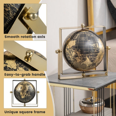 Costway Geographic 10 Inch World Globe 720 Swivel Educational Rotating Desktop Globe - 9