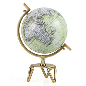 Costway Geographic 10 Inch World Globe Educational Interactive Rotating Desktop Globe