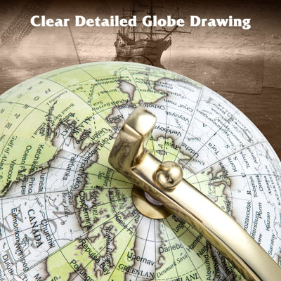 Costway Geographic 10 Inch World Globe Educational Interactive Rotating Desktop Globe - 3