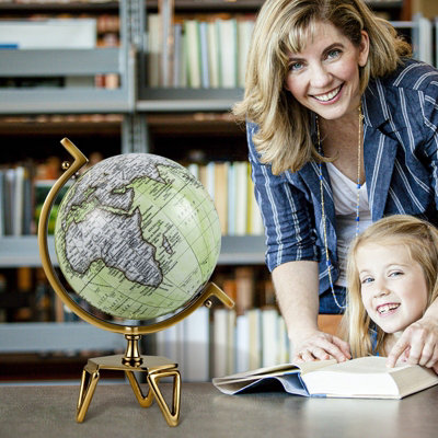 Costway Geographic 10 Inch World Globe Educational Interactive Rotating Desktop Globe - 8