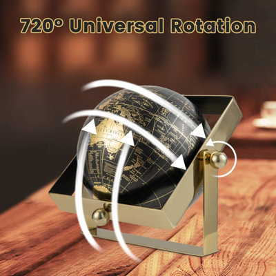 Costway Geographic 6 Inch World Globe 720 Swivel Educational Rotating Desktop Globe - 6