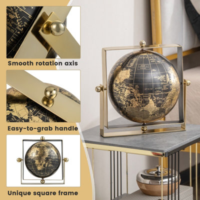 Costway Geographic 6 Inch World Globe 720 Swivel Educational Rotating Desktop Globe - 9