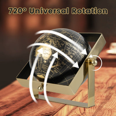 Costway Geographic 8 Inch World Globe 720 Swivel Educational Rotating Desktop Globe - 6