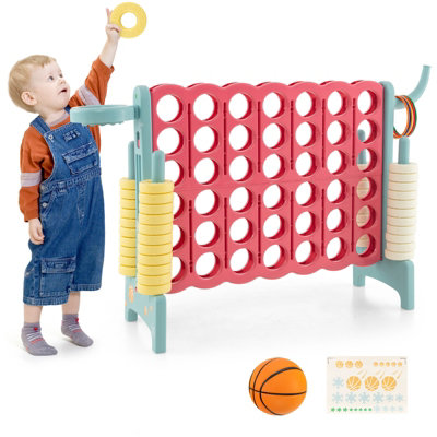Costway Giant 4-in-a-Row Game 4-to-Score Game Set Family Birthday Parties Xmas Party Toy