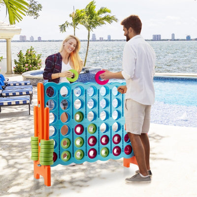 Costway Giant 4 in A Row Jumbo 4-to-Score Giant Game Set for kids and Adults