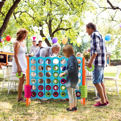 Costway Giant 4 in A Row Jumbo 4-to-Score Giant Game Set for kids