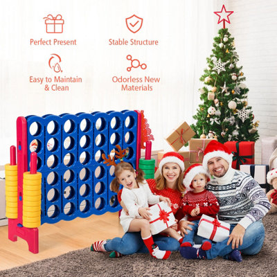 COSTWAY Giant 4 in A Row Jumbo 4-to-Score Giant Game Set kids and ...