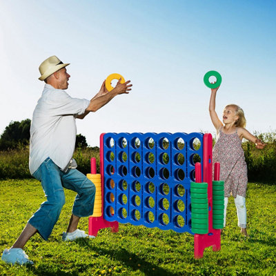 COSTWAY Giant 4 in A Row Jumbo 4-to-Score Giant Game Set kids and ...