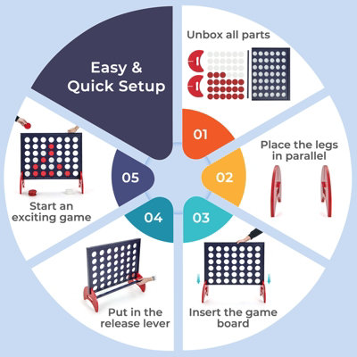 Costway Giant 4-to-Score Game Set Freestanding 4-in-A-Row Game Set w/ Carrying Bag
