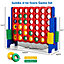 Costway Giant 4 to Score Game Set Jumbo Connect 4 Game Set w/ 42 Chess Pieces 4-in-a-Row