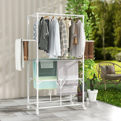 Costway H-shaped Clothes Drying Rack Collapsible Hanging Dryer Stand w ...