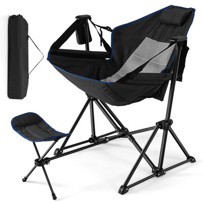 Outsunny Folding Fishing Chair Camping Chair with 7-Level