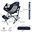 Costway Hammock Camping Chair Folding Camping Swinging Chair w/ Retractable Footrest