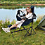 Costway Hammock Camping Chair Folding Camping Swinging Chair w/ Retractable Footrest