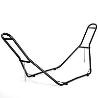 Costway Hammock Sun Lounger Bed Stand Outdoor Patio Swing Steel Frame Hanging Hooks