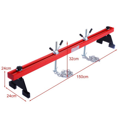 Costway Heavy Duty Engine Support Beam 500kg Gearbox Bar Double Support Traverse Lifter