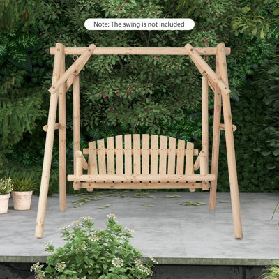 Large wooden hot sale swing