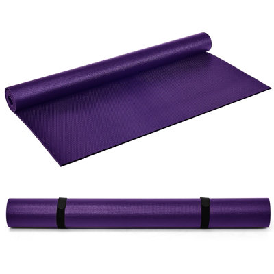 Yoga Mat With Carry Strap For Home, Gym, Outdoor Workout, Yoga