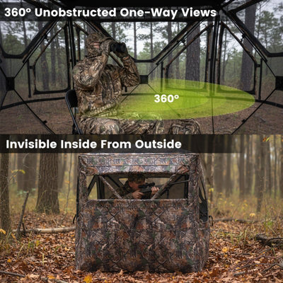 Hunting Blind 360 Degree See Through With Floor Mat, 2/3