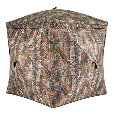 COSTWAY Hunting Blind for 2-3 Person Portable 270 Degree See-through ...