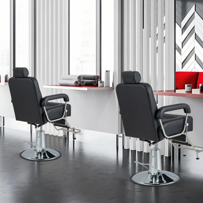 Costway Hydraulic Barber Chair Salon Chair Height Adjustable 360 Swivel ...