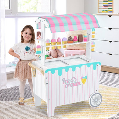 Childrens wooden ice cream cart on sale